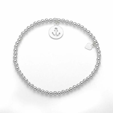 DUR Schmuck Kugelarmband ANKER Silber 925/ - ca. 19,5cm (A1567) dehnbar !