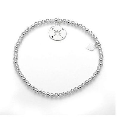 DUR Schmuck Kugelarmband Kompass Silber 925/ - ca. 19,5cm (A1567) dehnbar !