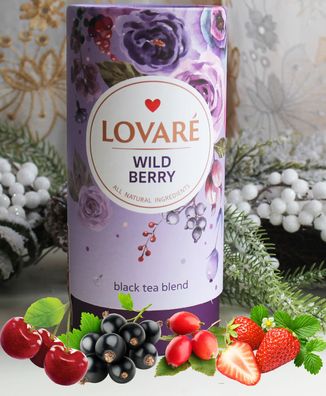 80g LOVARE Wildbeeren Schwarzer Ceylon Tee fruchtig-blumig Wild Berry