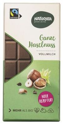 Naturata Ganze Haselnuss Schokolade, Vollmilch 100g