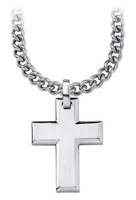 S. Oliver Herren Kette Edelstahl Kreuz 2026009