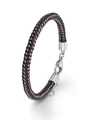 S. Oliver Armband schwarz Bronze geflochten SO1459