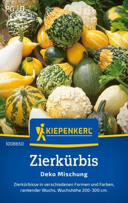 Zierkürbis Deko Mischung, verschiedene Formen & Farben - rankend - Wuchshöhe