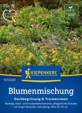 Blumenmischung Dachbegrünung & Trockenrasen, Hitze- u trockenheitstolerante,