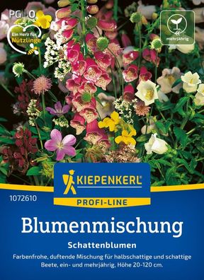 Blumenmischung Schattenblumen, Farbenfrohe, duftende Mischung für schattige