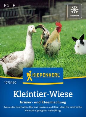 Kleintier-Wiese Gräser- und Kleemischung, Gesunder Grünfutter-Mix - Ideal für