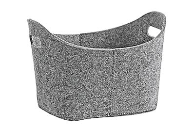 ZELLER Present Aufbewahrungskorb Filz oval 31,5x19x21cm grau