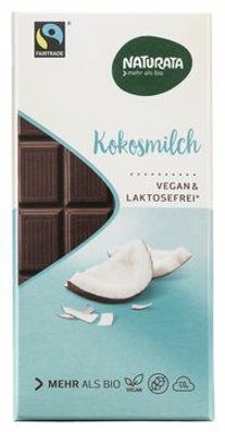 Naturata 3x Kokosmilch Schokoladenkuvertüre, vegan 100g