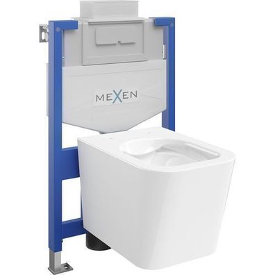 Mexen Unterputz-Set Felix XS-U & WC Teo, Weiß Glanz