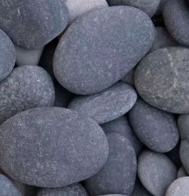 Rundkies Beach Pebbles black 30-60 mm 5 kg