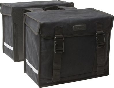 Doppel-Fahrradtasche Canvas De Luxe 46 Liter Schwarz - 030.410