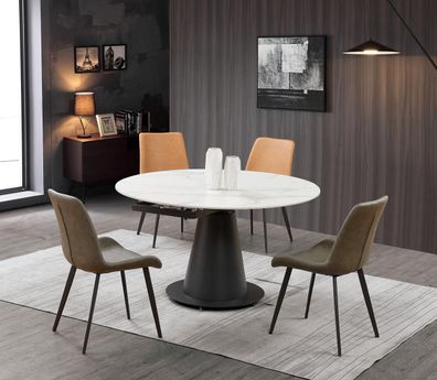 Esszimmer Design Möbel Stuhlgruppe Tisch 4 Lehn Stühle Set Garnitur Neu 5 Tlg