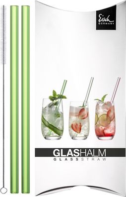 EISCH Glashalm-Set 998/11 grün (2x) mit Bürste im GK Gentleman 86599811