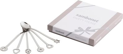 Sambonet Living Edelst./NEW Portafor Set 6 Partylöffel S0026-S00446-52550C51