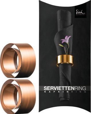 EISCH 2 Serviettenringe 905/50 kaya im Geschenkkarton NAPKIN RINGS 77290550