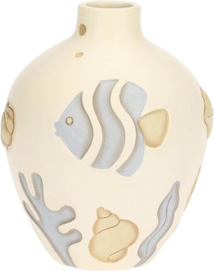 Thun Sandfarbene Vase aus Keramik Mare da amare Ø 15,8 cm, h 20 cm; foro superiore