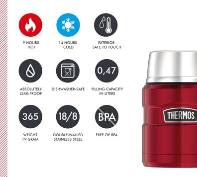 Thermos Speisegefäß Stainless King rot cranberry 710 ml 4001.248.071