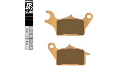 GALFER Bremsbelag "FD492" G1380, Sintermetall Scooter