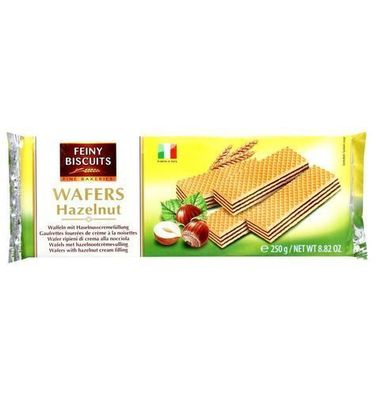 Feiny Haselnusscreme Waffeln 250 g - Knuspriger Genuss aus Deutschland