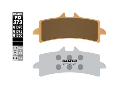 GALFER Bremsbelag "FD373" Satz G1375, Sintermetall Straße &amp; Sport