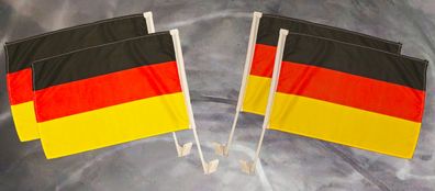 Fahne Flagge 4 x Deutschland Autofahne - 30 x 45 cm