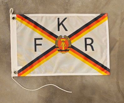 Fahne Flagge Fischkombinat Rostock - 1978 bis 1990 VEB FKR - 30 x 45 cm