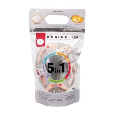 Kreativ-Beton 5in1, Beutel 1kg, steingrau