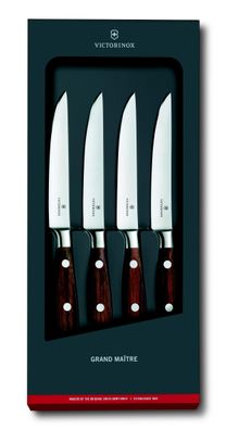 Grand Maître, Steakmesser Set, 4tlg, 12cm, gerade, od. Ahorn,