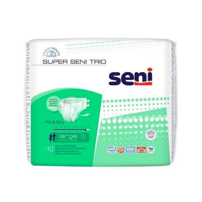 6x Super Seni Trio Inkontinenzhosen, Größe S-XL - 10 Stück - L - 5900516932503 | Pack