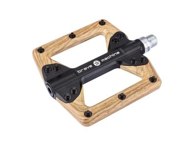 BRAVE Plattform-Pedal "Wood" Mod. 23 SB-verpackt, schwarz / holz