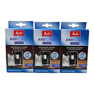 Melitta 4006508178582 Anti Calc Pulver für Kaffeevollautomaten 3x2 40g Entkalker