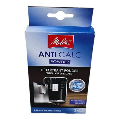 Melitta 4006508178582 Anti Calc Pulver für Kaffeevollautomaten 2x 40g Entkalker