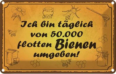 vianmo Blechschild 30x20cm Von 50000 Flotten Bienen Umgeben Deko Geschenk