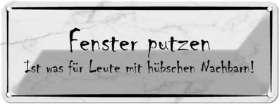 vianmo Blechschild 27x10cm Fenster putzen ist was für Leute Deko Geschenk