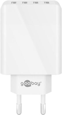 goobay 4-fach USB-Ladegerät 30W weiß