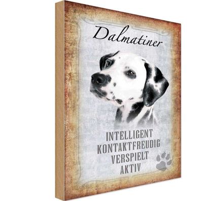 vianmo Holzschild 12x18cm Dalmatiner Hund Deko Geschenk