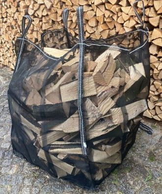 MIDI Woodbag Holzbag 80x80x80cm BigBag Firewoodbag Brennholz 7 Stück