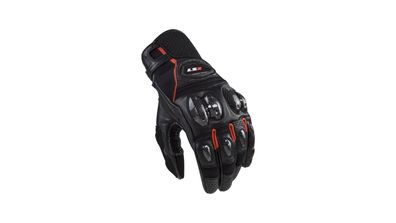 LS2 Handschuh "Spark II" Herren, Material: Rinds- schwarz / rot,