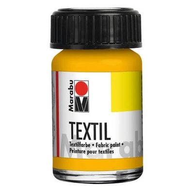 Marabu Textilfarbe "Textil", mittelgelb, 15 ml, im Glas