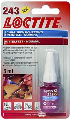 Loctite Schraubensicherung "243" Mittelfest, für V 5 ml Flasche,