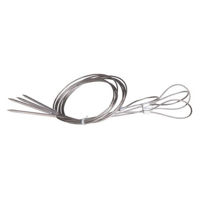 Allgrill 4 Stück flexibler Grillspieß aus Edelstahl Schaschlikdraht Grilldraht 80 cm