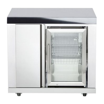 Allgrill Top-Line modulare Outdoorküche Edelstahl Modul 6 Schrank/Kühlschrank 63 Lit