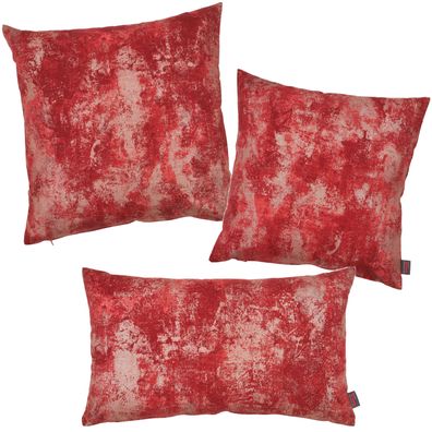 Weihnachten Kissenbezug Rot Gold Fleckschutz Hossner Metallic