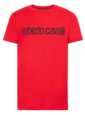 Roberto Cavalli Firenze Logo Print Luxury Crew Neck T-Shirt Retro Shirt Top XXL