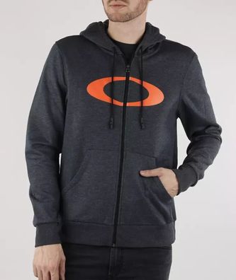 Oakley Ellipse FZ Hoodie Jacket Fleece Hoody Fathom Heather Grey S