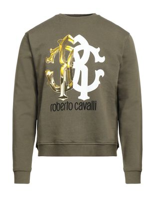 Roberto Cavalli Firenze RC Logo Gold GrünSweatshirt Pullover Pulli XL