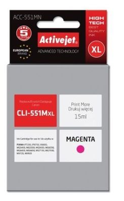 ActiveJet Magenta Patrone, 11ml, Canon Ersatz CLI-551C