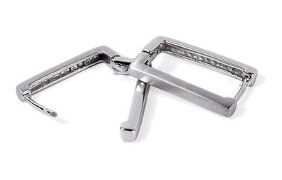 Minott Damen Ohrschmuck Ohrringe Creolen Silber Rhodiniert 925/- 4,0g