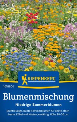 Blumenmischung Niedrige Sommerblumen, blühfreudig - bunte Sommerblumen - Höhe