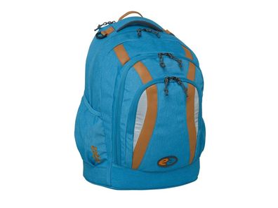 Schulrucksack YZEA GO vielseitig SURF hellblau/cognac